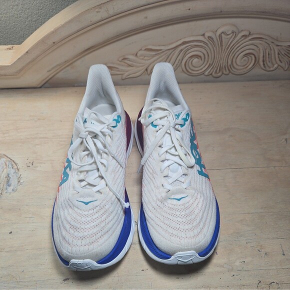 Hoka One One Men’s Mach 5 Running Shoes white flame Size 9D Walking Comfort - Picture 2 of 10